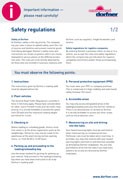 PDF-Cover Safety regulations
